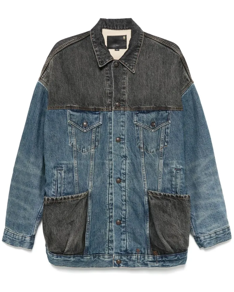R13 Lacey Trucker Jacke - Blau Blau