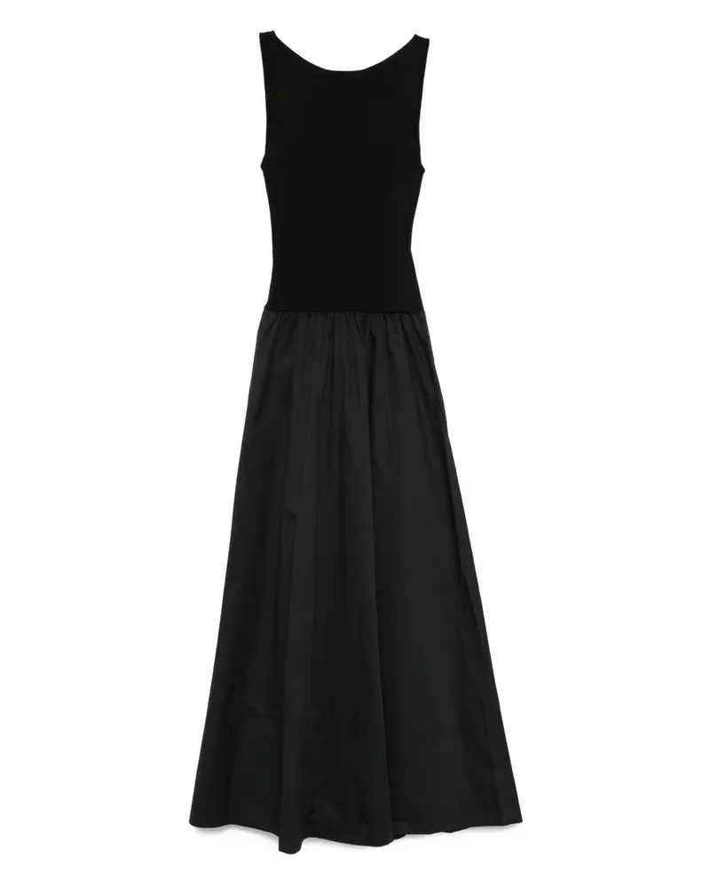 St. Agni Geripptes Maxikleid mit Einsätzen - Schwarz Schwarz