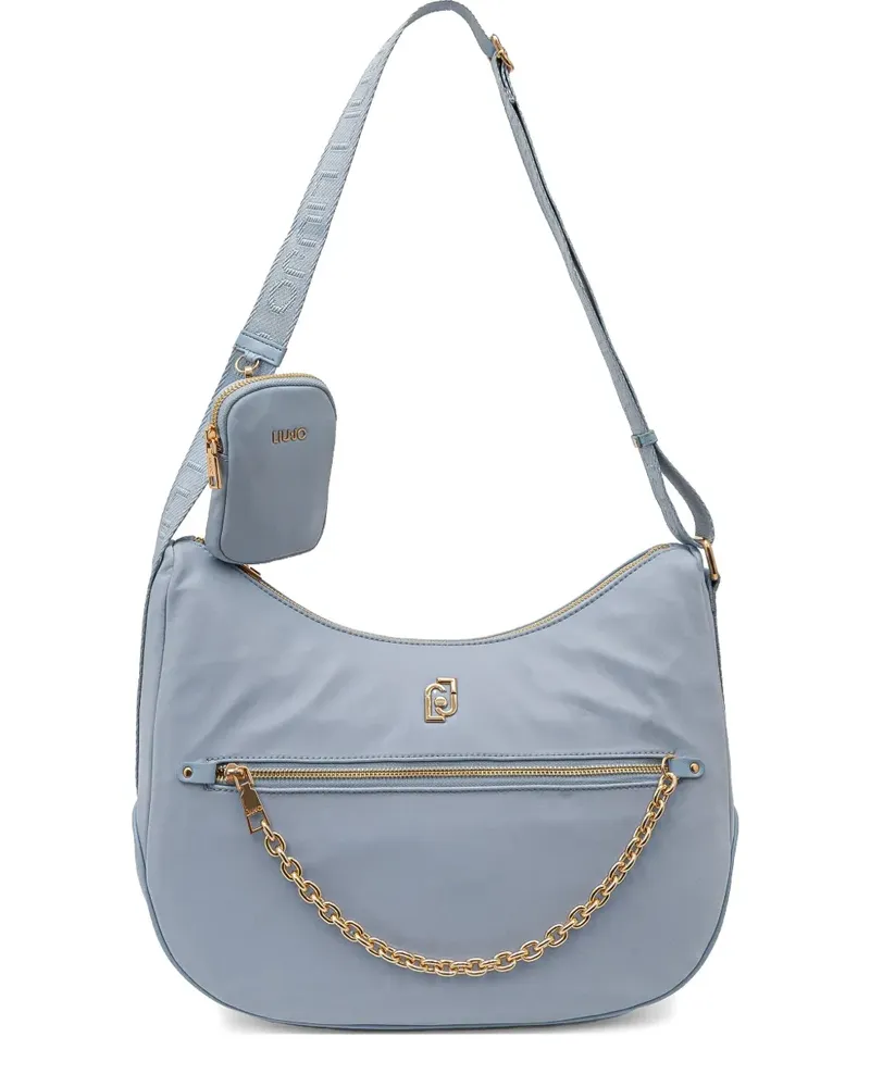 Liu Jo Schultertasche mit Logo-Schild - Blau Blau