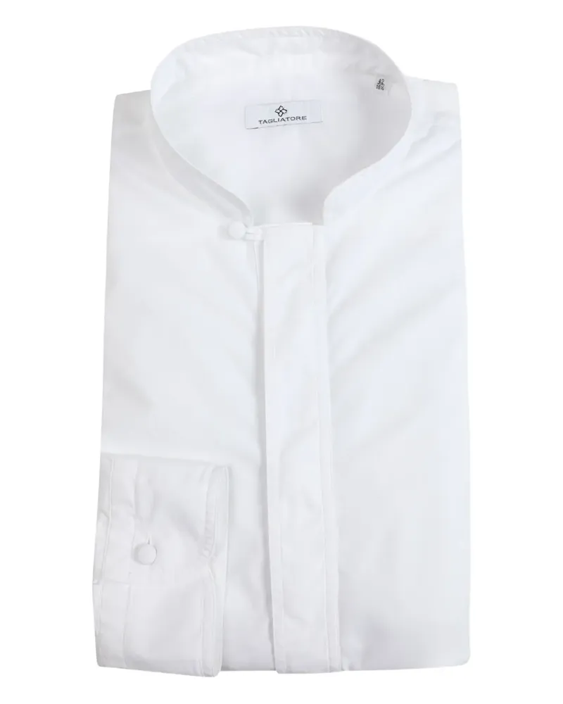 Tagliatore Hemd mit Stehkragen - Weiß Weiß