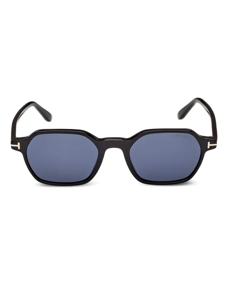 Tom Ford Geometrische Sonnenbrille - Schwarz Schwarz