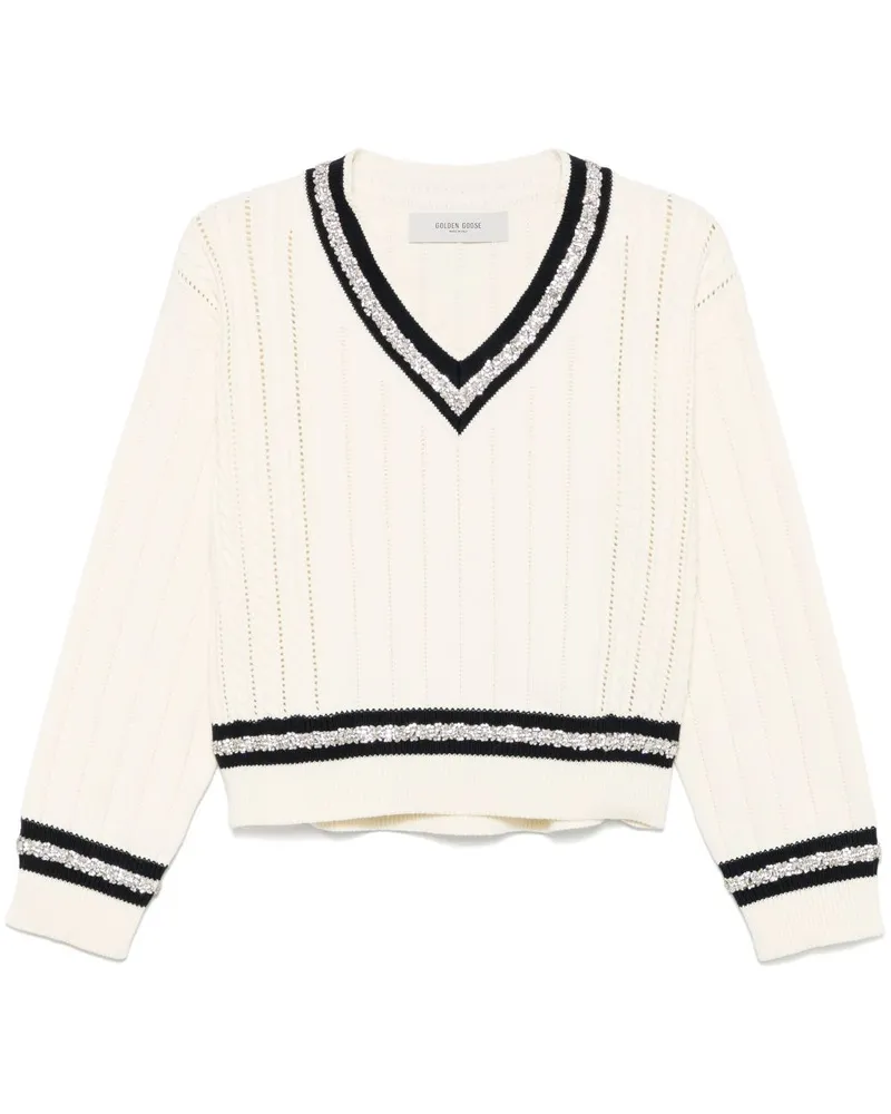 Golden Goose Pullover mit Kristallen - Nude Nude