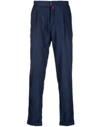 Kiton Tapered-Hose mit Bundfalten Blau