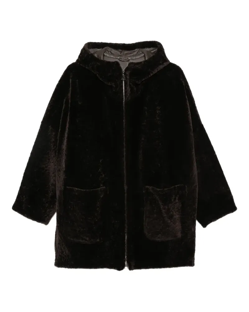 Manzoni 24 Kapuzenmantel aus Shearling - Braun Braun