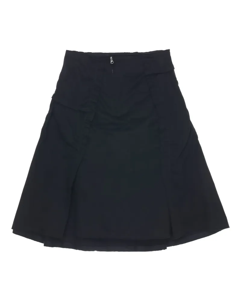 LOW CLASSIC Ausgestellter Midirock - Schwarz Schwarz