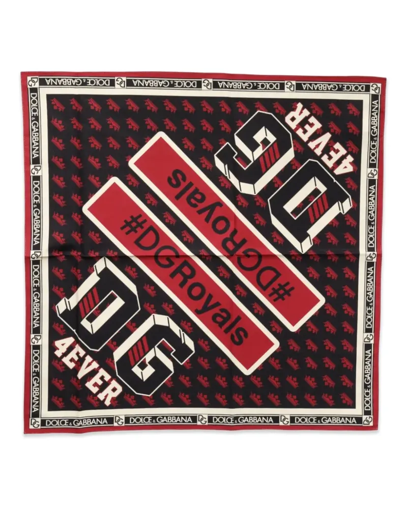 Dolce & Gabbana DGRoyals Schal mit Print - Schwarz Schwarz