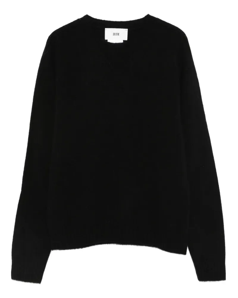 SOLOTRE Pullover mit rundem Ausschnitt - Schwarz Schwarz