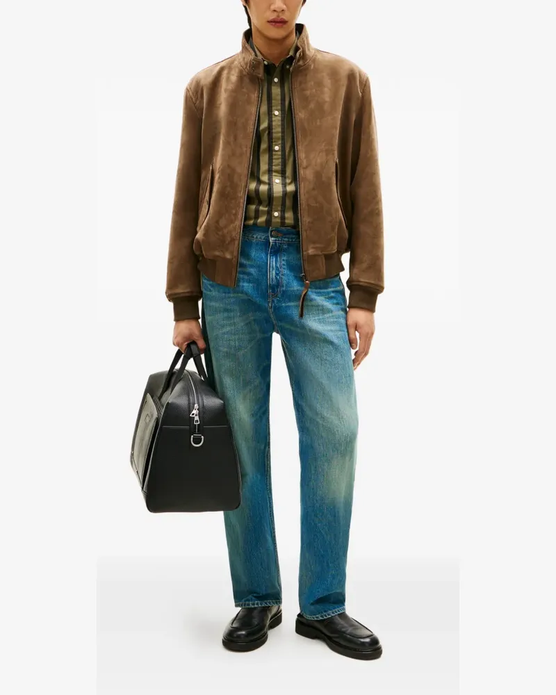 Tommy Hilfiger zipped leather jacket - Braun Braun