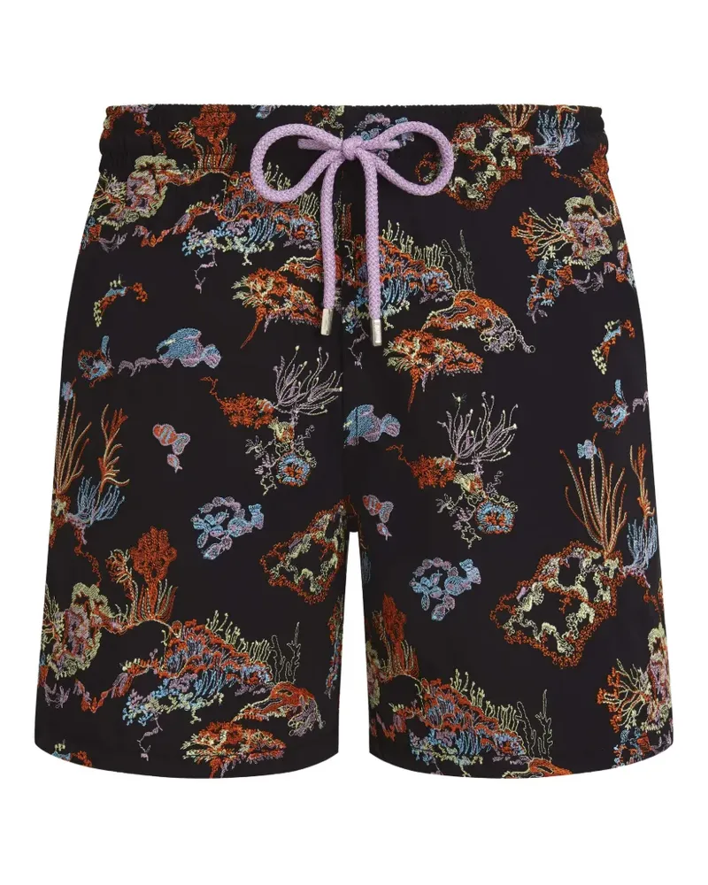 Vilebrequin embroidered swim shorts - Schwarz Schwarz