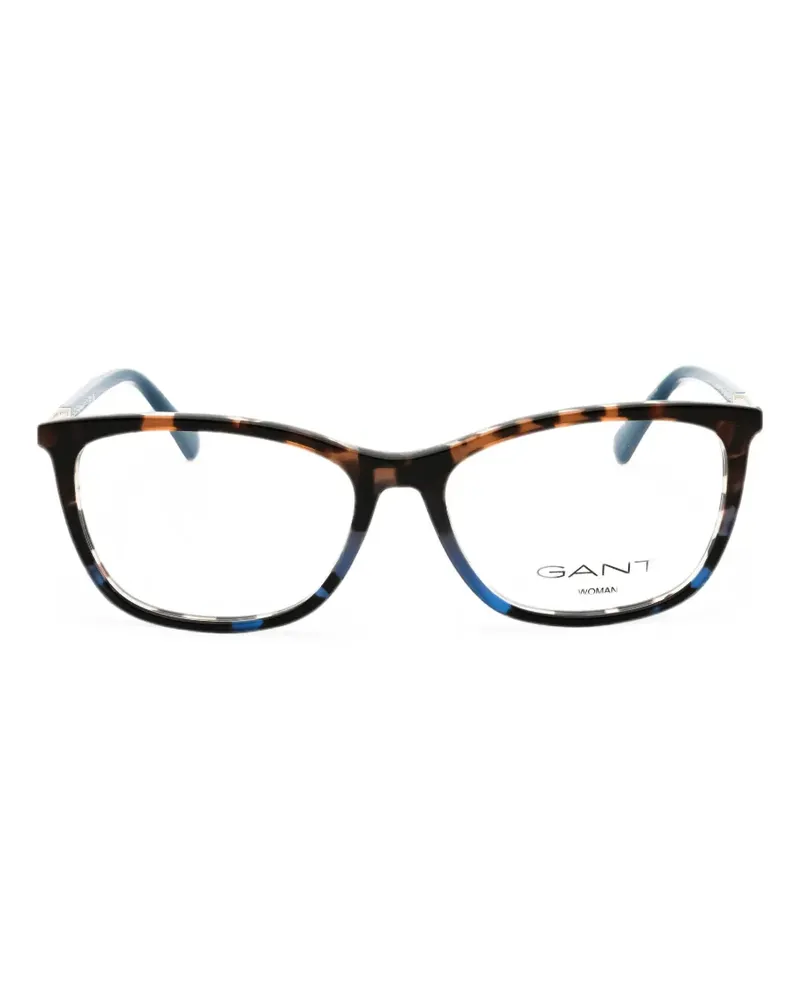 Gant tortoiseshell-effect rectangle-frame glasses - Braun Braun