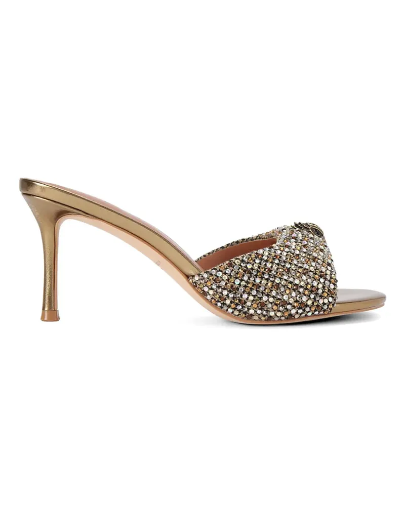 Kurt Geiger Oxford Mules mit Hahnentrittmuster - Gold Gold