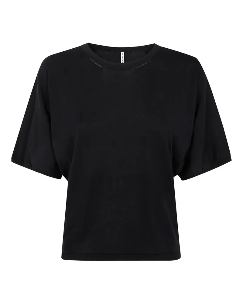 Liviana Conti fine-knit short-sleeved t-shirt - Schwarz Schwarz