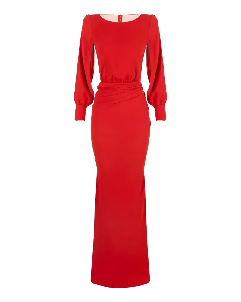 Elisabetta Franchi Wattiertes Red Carpet Maxikleid - Rot Rot