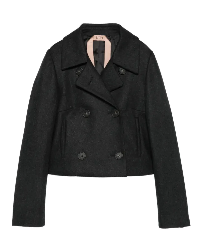 N° 21 double-breasted cropped jacket - Grau Grau
