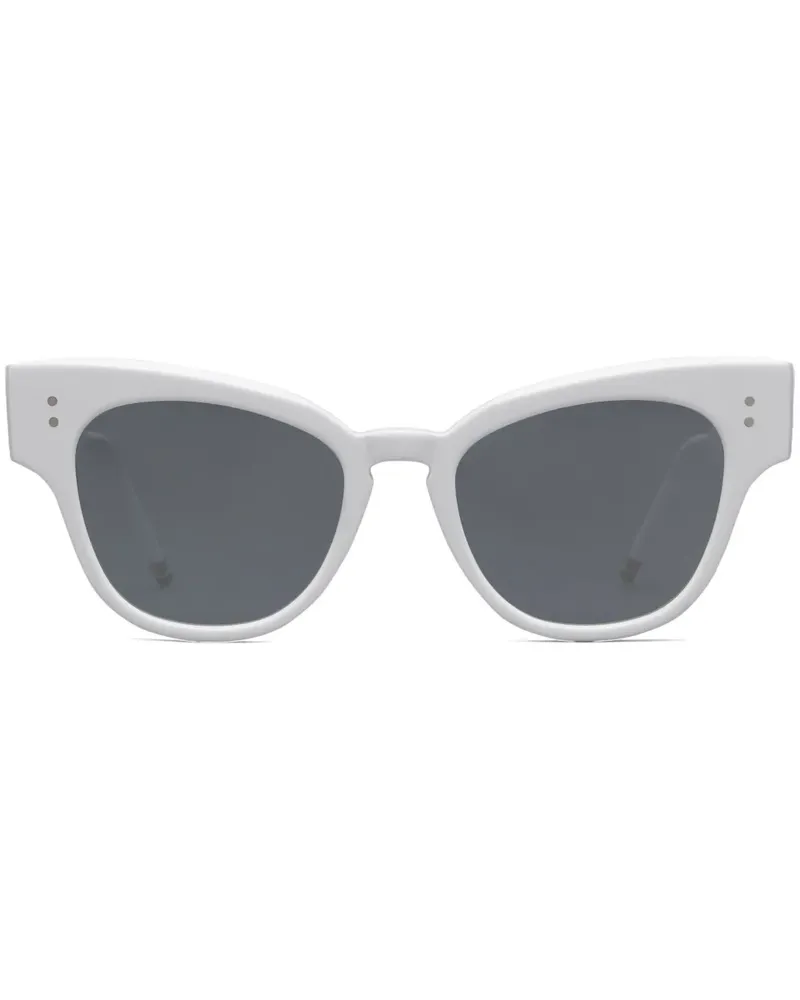 Thom Browne Sonnenbrille mit Cat-Eye-Gestell - Weiß Weiß