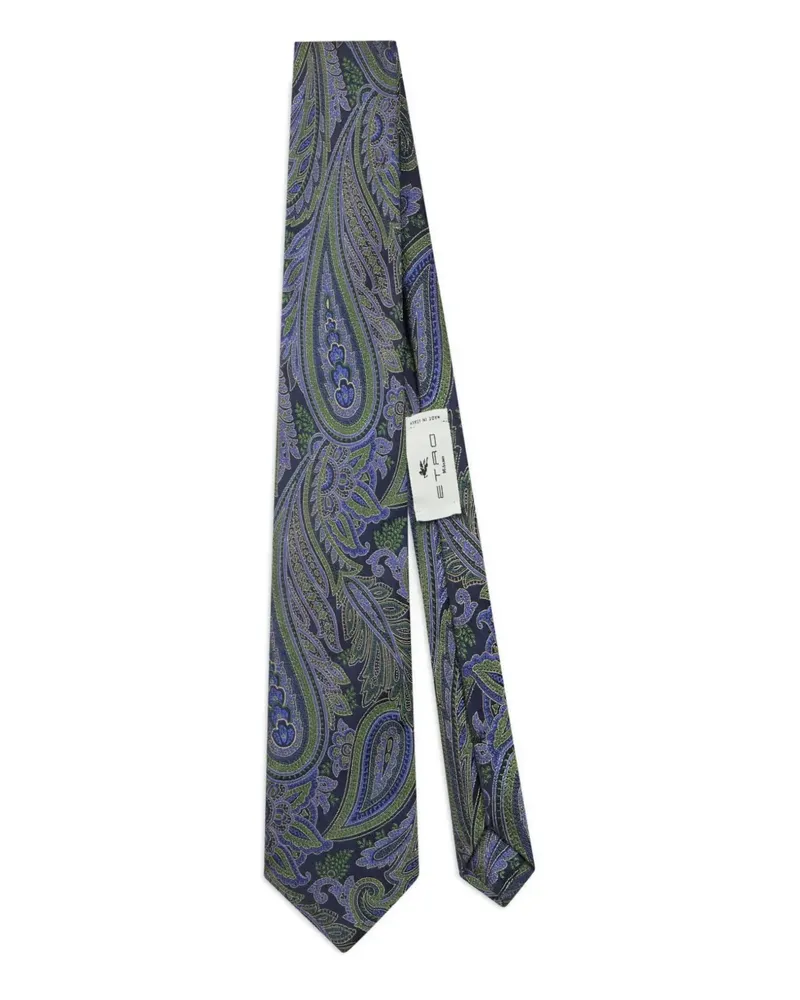 Etro Krawatte mit Paisleymuster - Blau Blau