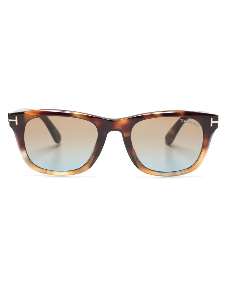 Tom Ford Eckige Brille in Schildpattoptik - Braun Braun