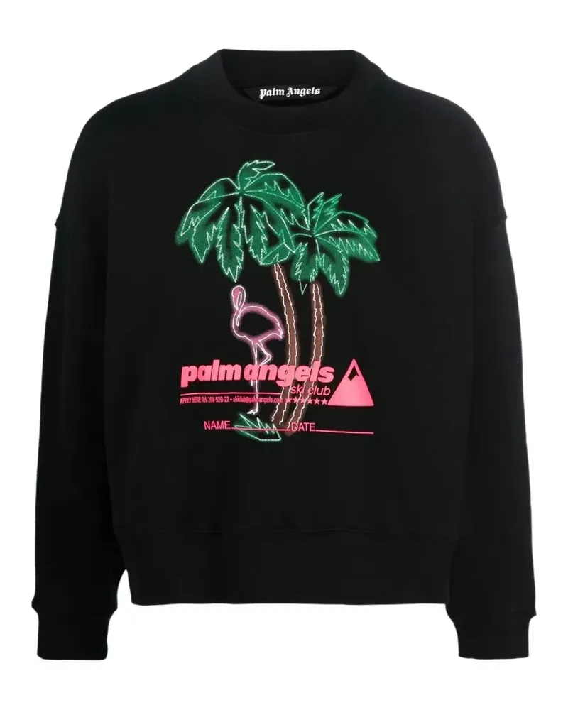 Palm Angels Sweatshirt mit "Ski Club"-Print - Schwarz Schwarz