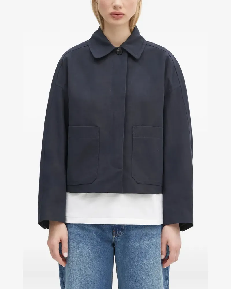 A.P.C. Cropped-Jacke mit aufgesetzten Taschen - Blau Blau