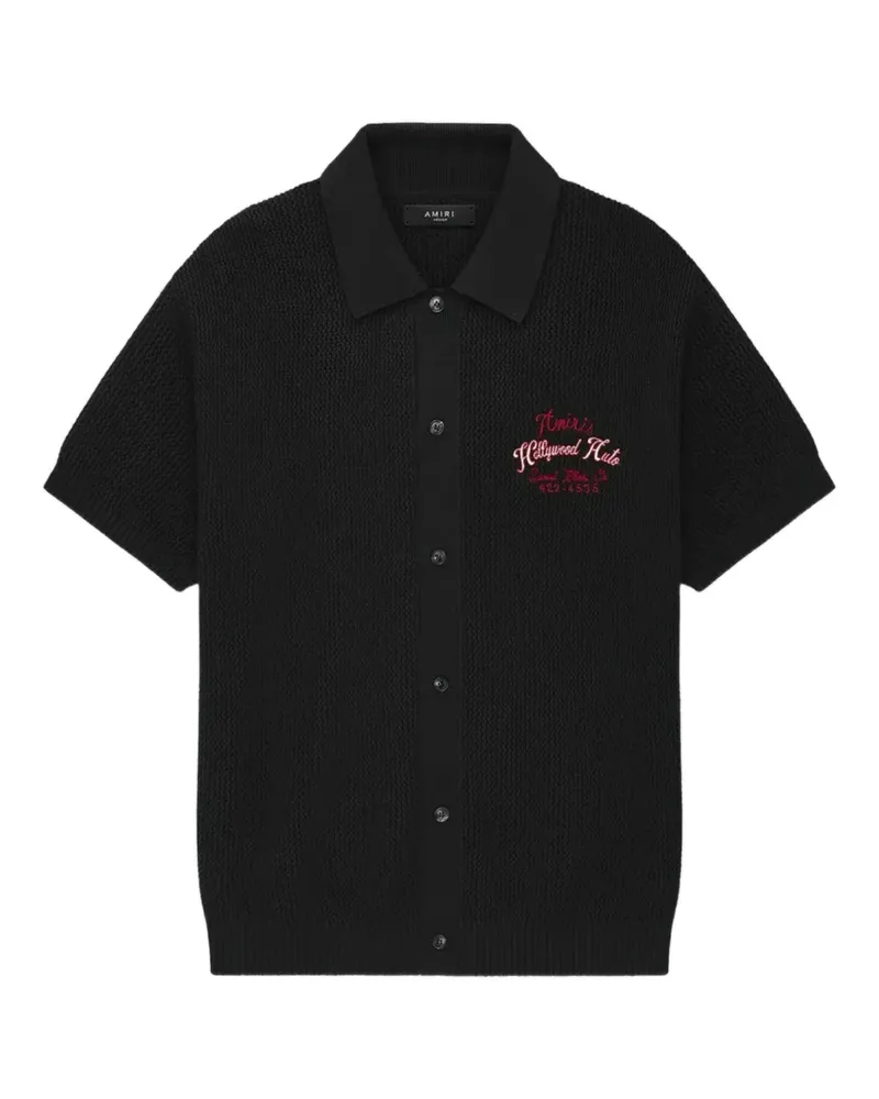 Amiri Gestricktes Hemd mit Stickerei - Schwarz Schwarz