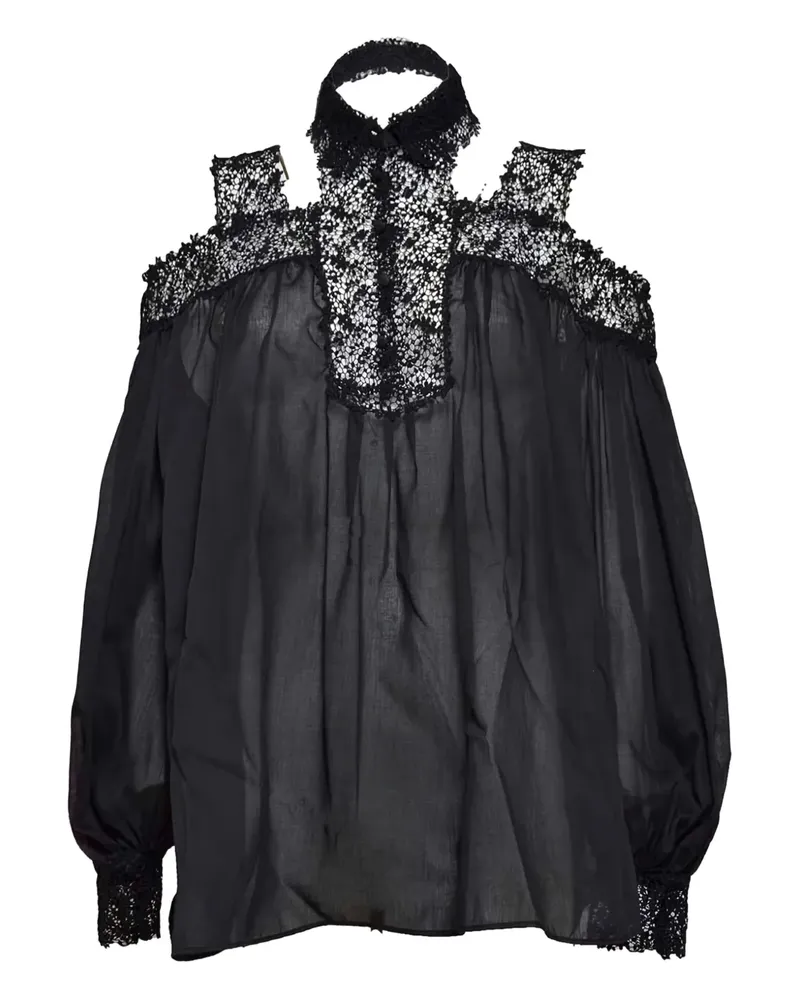 Ermanno Scervino Bluse aus Seide - Schwarz Schwarz