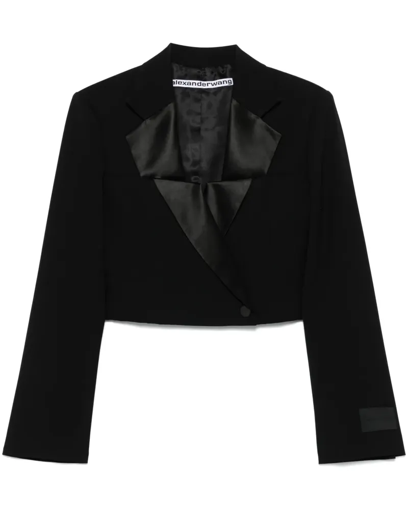 Alexander Wang Doppelreihiger Cropped-Blazer - Schwarz Schwarz