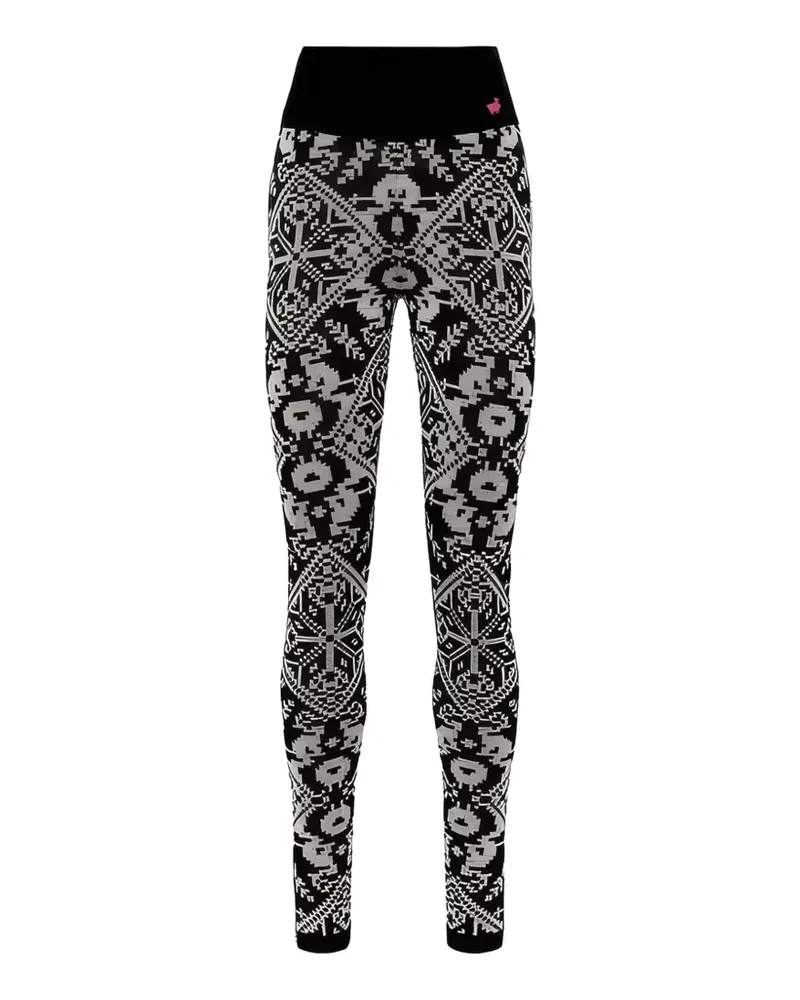 Kari Traa Leggings mit Fair-Isle-Muster - Schwarz Schwarz