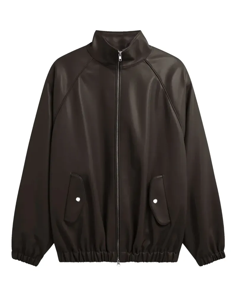 FRANKIE Shop Bomberjacke mit elastischen Bündchen - Braun Braun