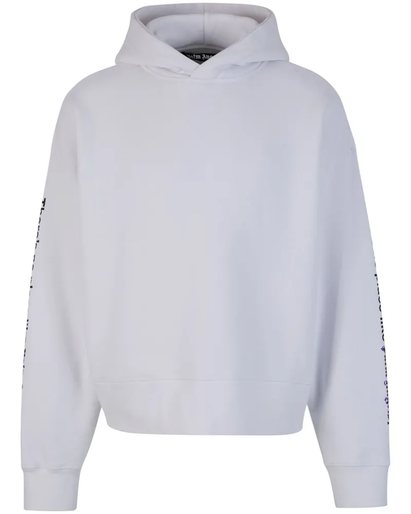 Palm Angels Hoodie mit Slogan-Print - Weiß Weiß