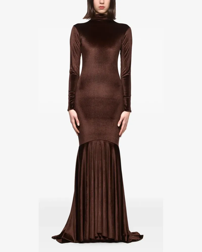 ATU Body Couture Kleid in Samtoptik - Braun Braun