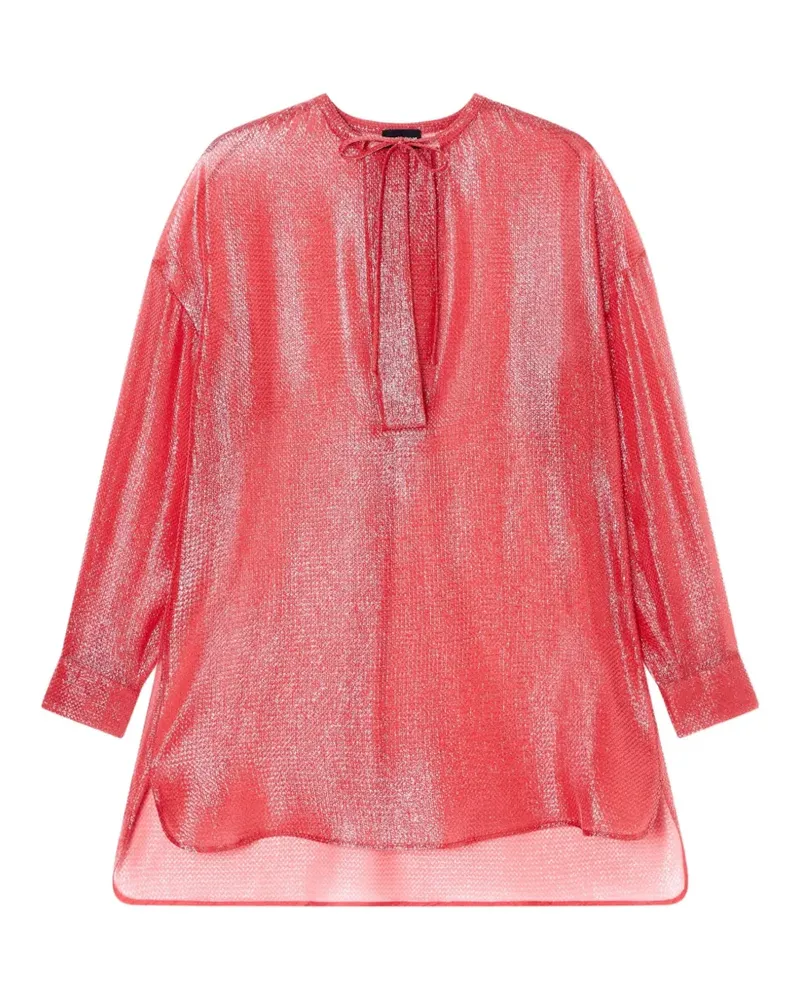 Giorgio Armani Bluse mit Schleifenkragen - Rosa Rosa