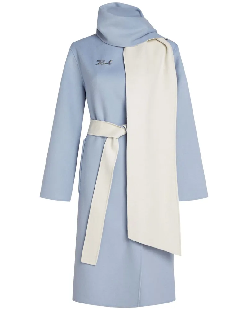 Karl Lagerfeld Wendbarer Wollmantel - Blau Blau
