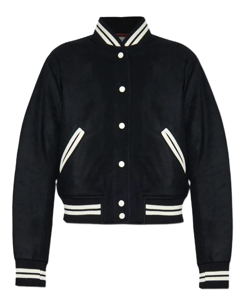 Officine Generale Zweifarbige Bomberjacke - Schwarz Schwarz