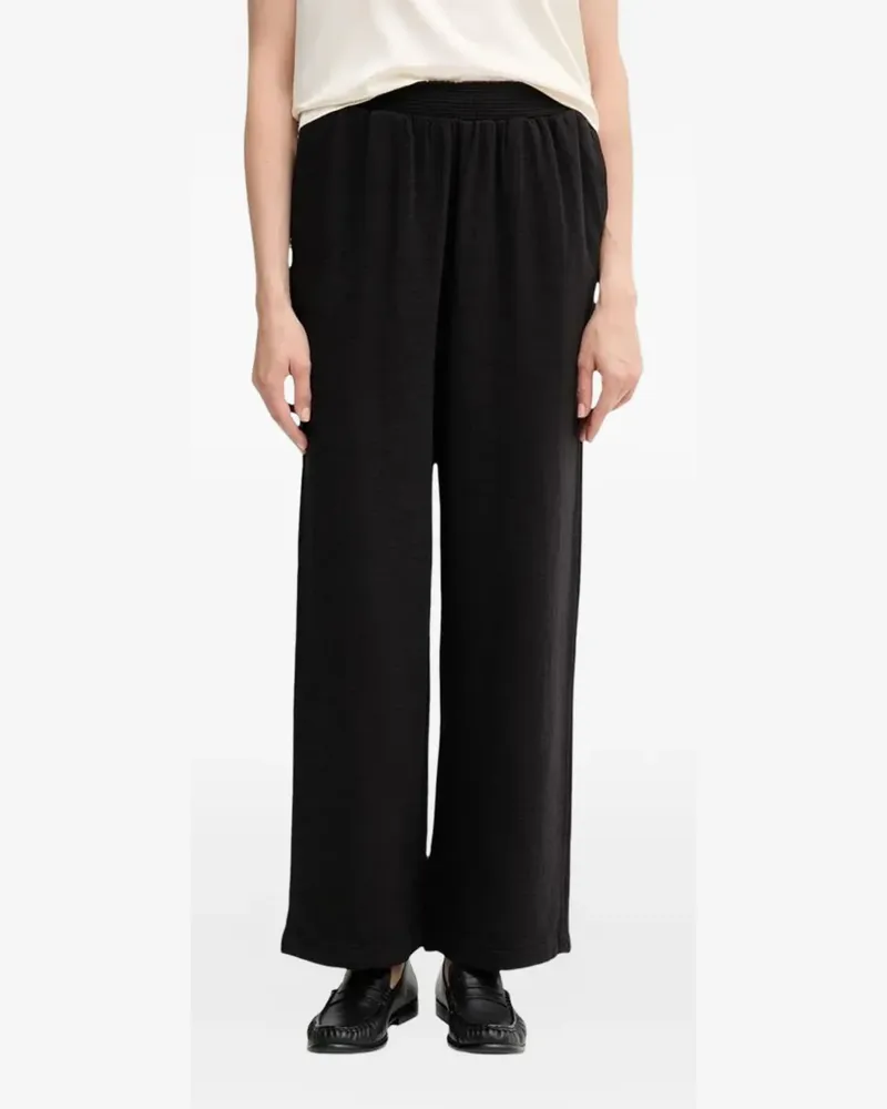 Calvin Klein slub-texture wide-leg trousers - Schwarz Schwarz