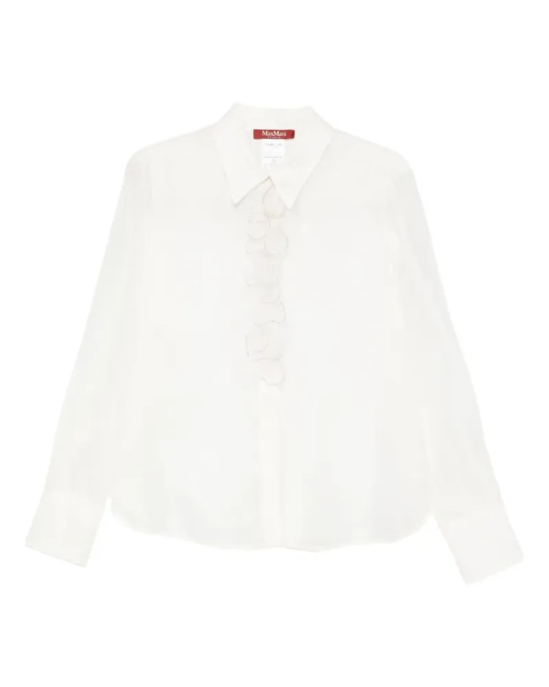 Max Mara Mseagi ruffled shirt - Weiß Weiß