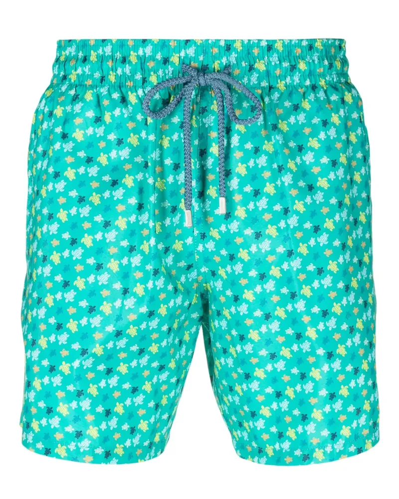 Vilebrequin Badeshorts mit Schildkröten-Print - Grün Grün