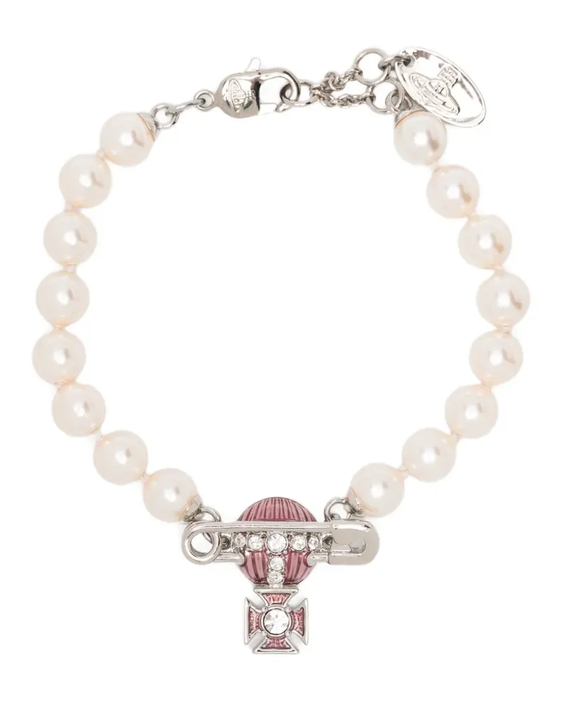 Vivienne Westwood crystal-embellishment bracelet - Weiß Weiß