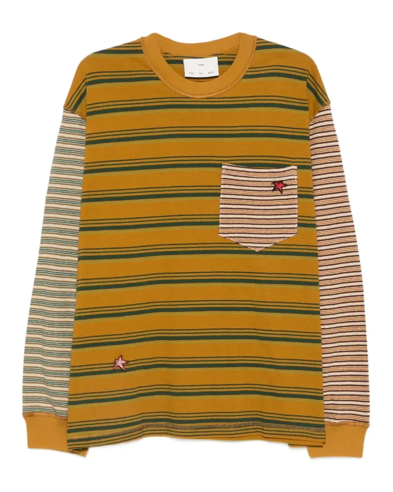 Song For The Mute Tictac striped sweatshirt - Gelb Gelb