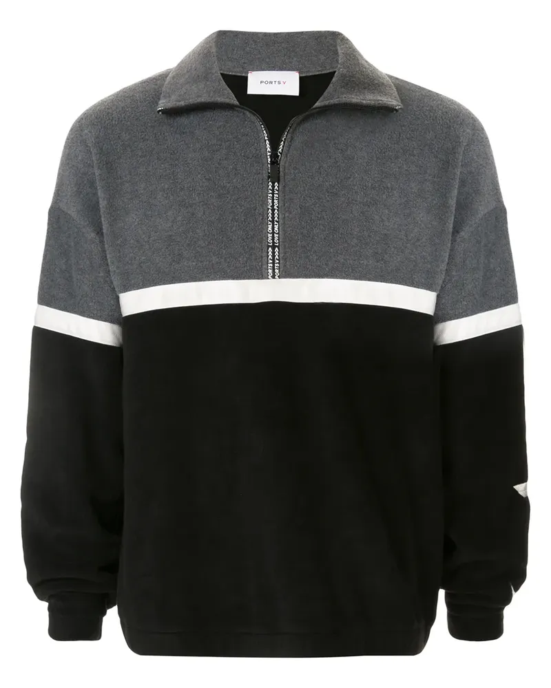 Ports V Oversized-Sweatshirt mit Stehkragen - Grau Grau