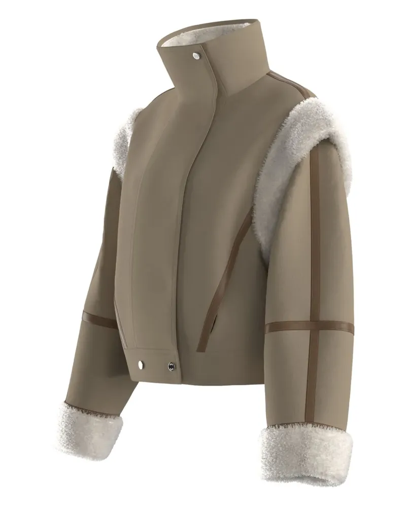 HUGO BOSS Jacke mit Fleece-Detail - Nude Nude