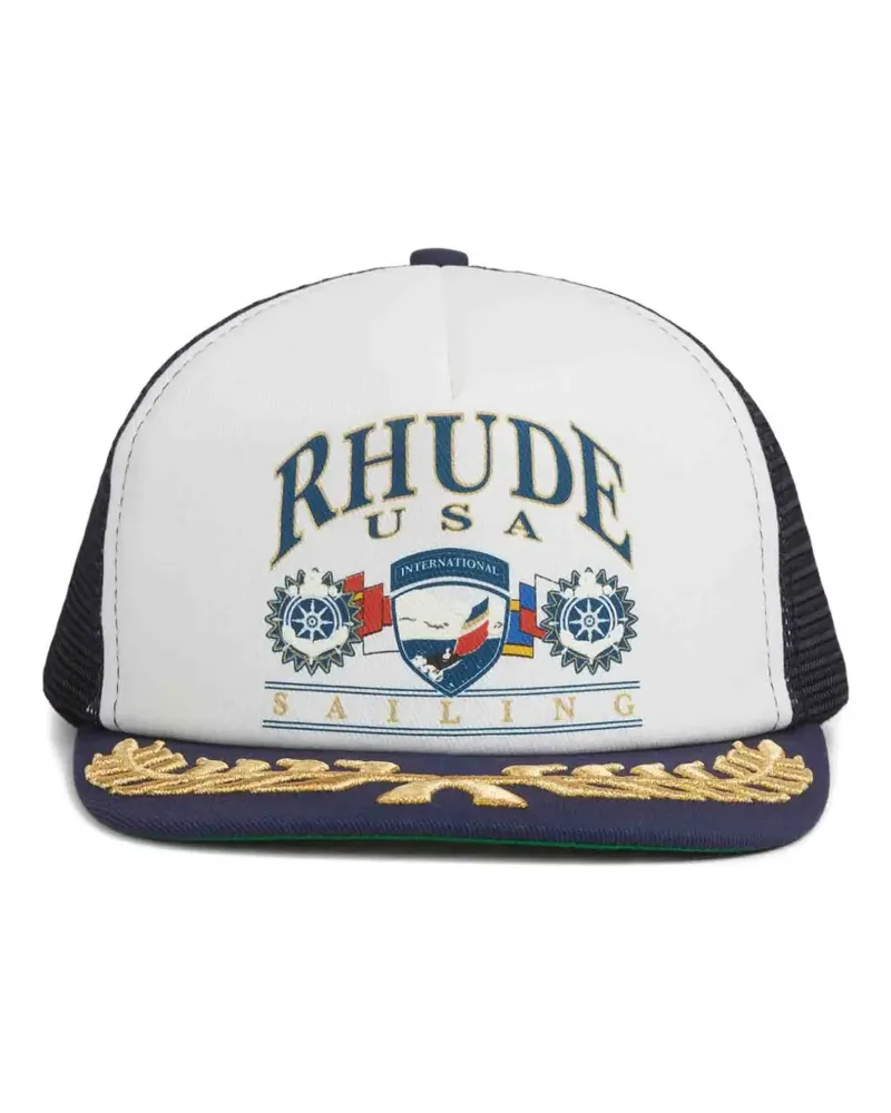 RHUDE embroidery baseball cap - Weiß Weiß