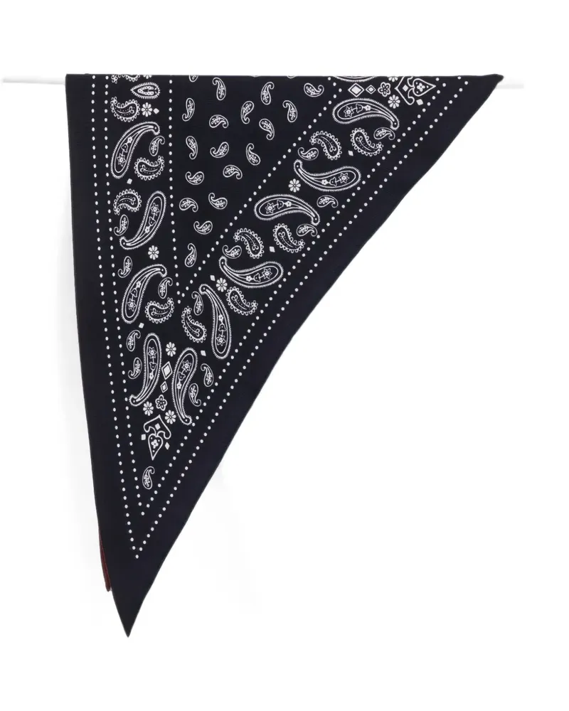 Destin paisley-print wool scarf - Schwarz Schwarz