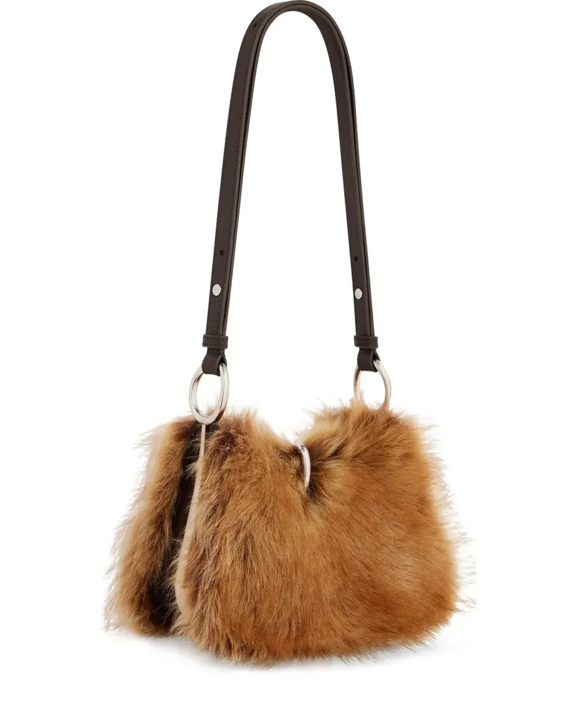 Paco Rabanne Schultertasche mit Ringdetail - Braun Braun
