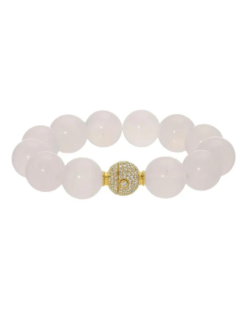 Octavia Elizabeth 18k yellow gold moonstone orb bracelet - Weiß Weiß