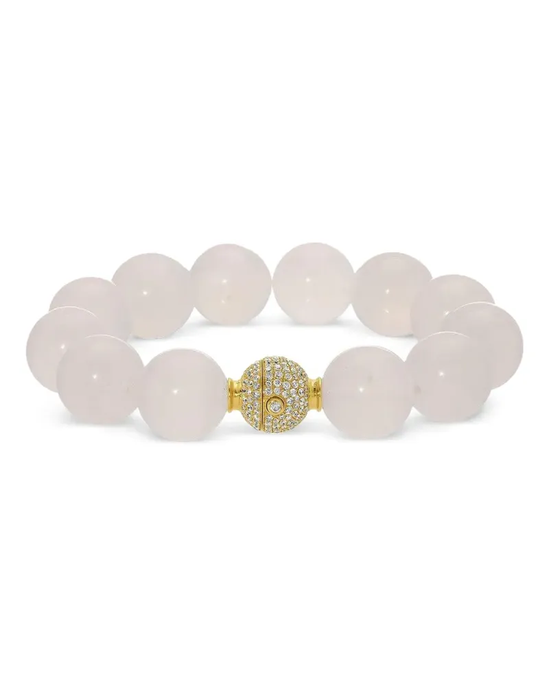 Octavia Elizabeth 18k yellow gold moonstone orb bracelet - Weiß Weiß