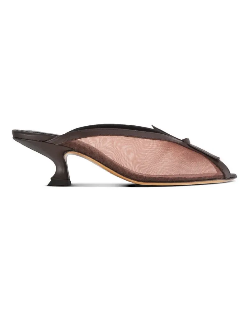 YUZEFI Althea mesh mules - Braun Braun
