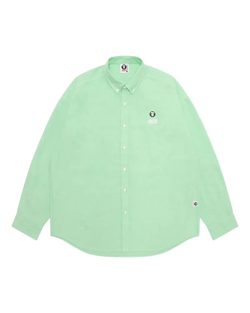 BAPE Hemd mit Logo-Stickerei - Grün Grün