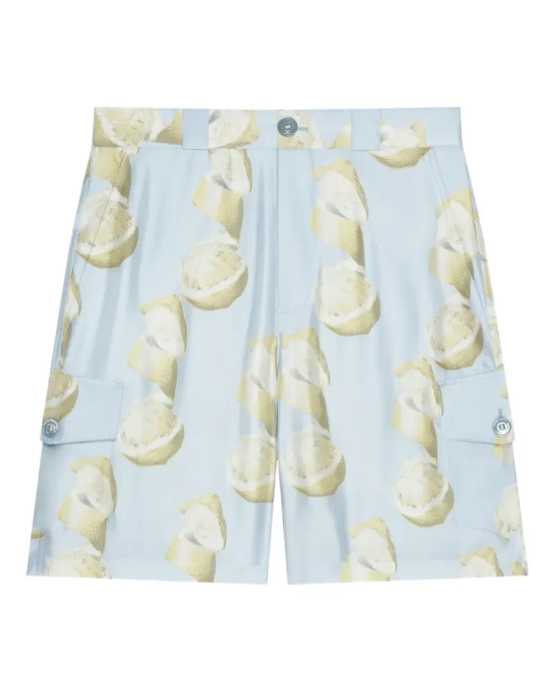Givenchy lemon-print shorts - Blau Blau