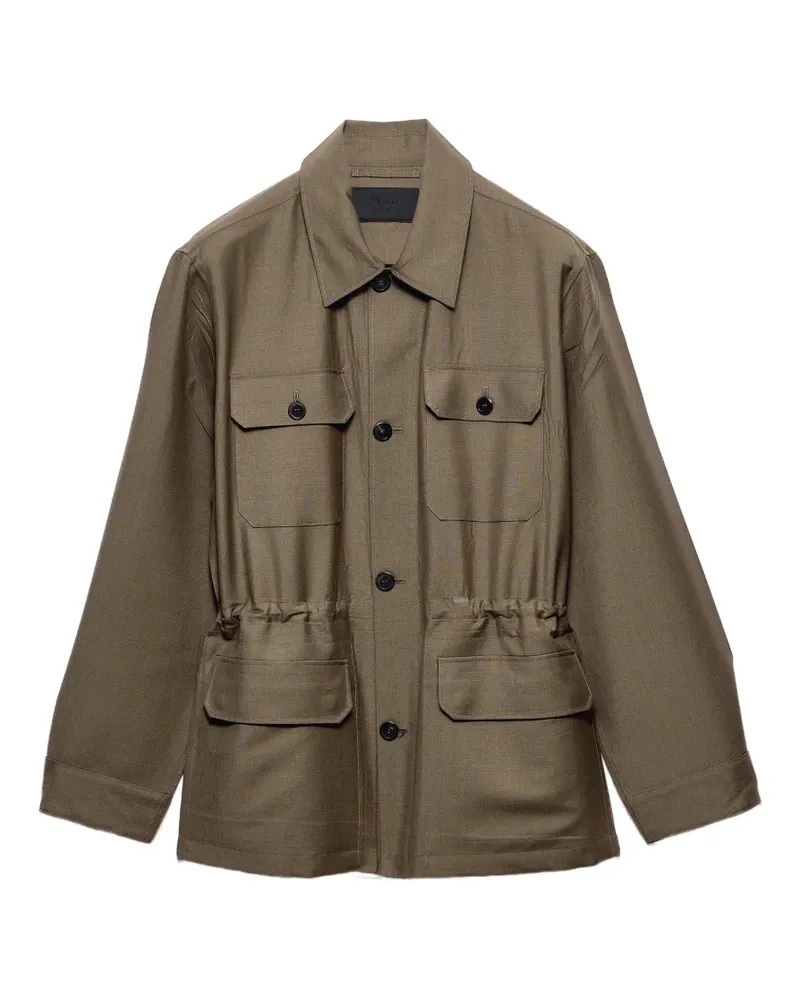 Prada mohair and wool safari jacket - Braun Braun