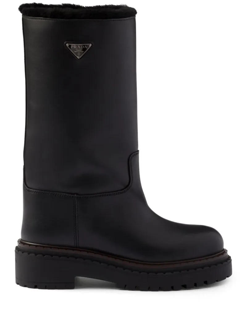 Prada Stiefel mit Shearling - Braun Braun